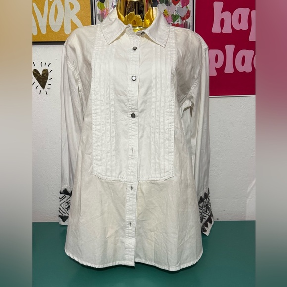 Free People Women’s Button-Down Blouse - Size S - Ivory White - Picture 1 of 4